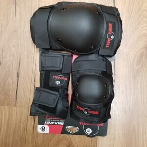 NWT-Eight Ball by Triple Eight Adult 8+ Multi-Sport Black Elbow Knee Wrist Pads